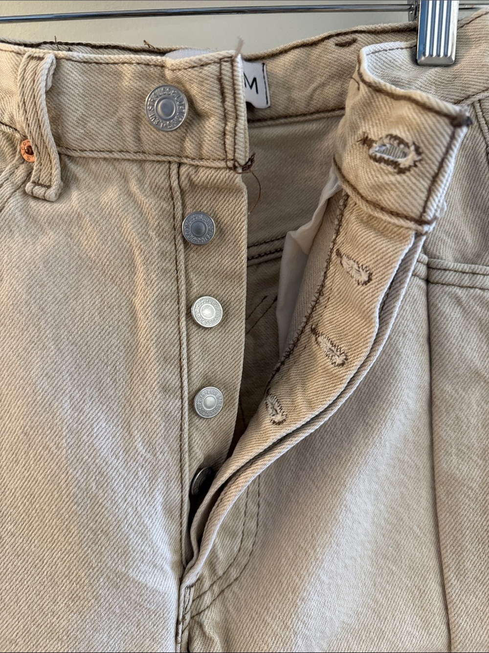 EB Denim Beige Women’s Slim Straight-Leg Jeans Size 23 - Picture 3 of 8